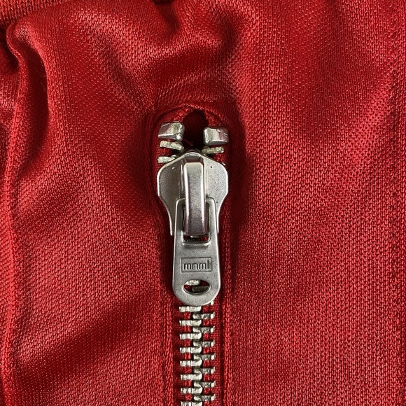 MNML Red Track Pants Mens Large Zipper Ankle Joggers Side Stripe - Picture 7 of 12